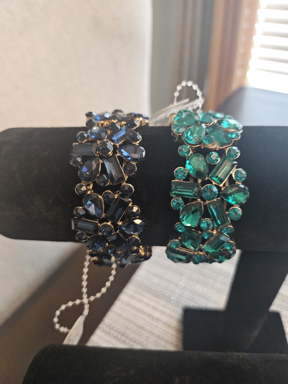 Emerald Green Crystal Statement Bracelet - Women's Jewelry